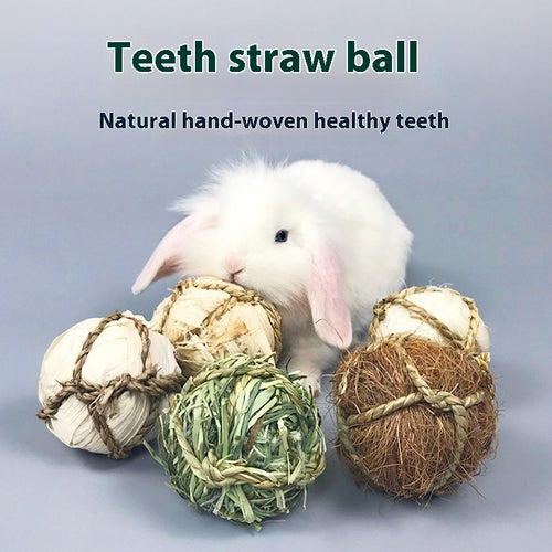BunnyChew Natural Rabbit Chew Ball made from natural woven materials