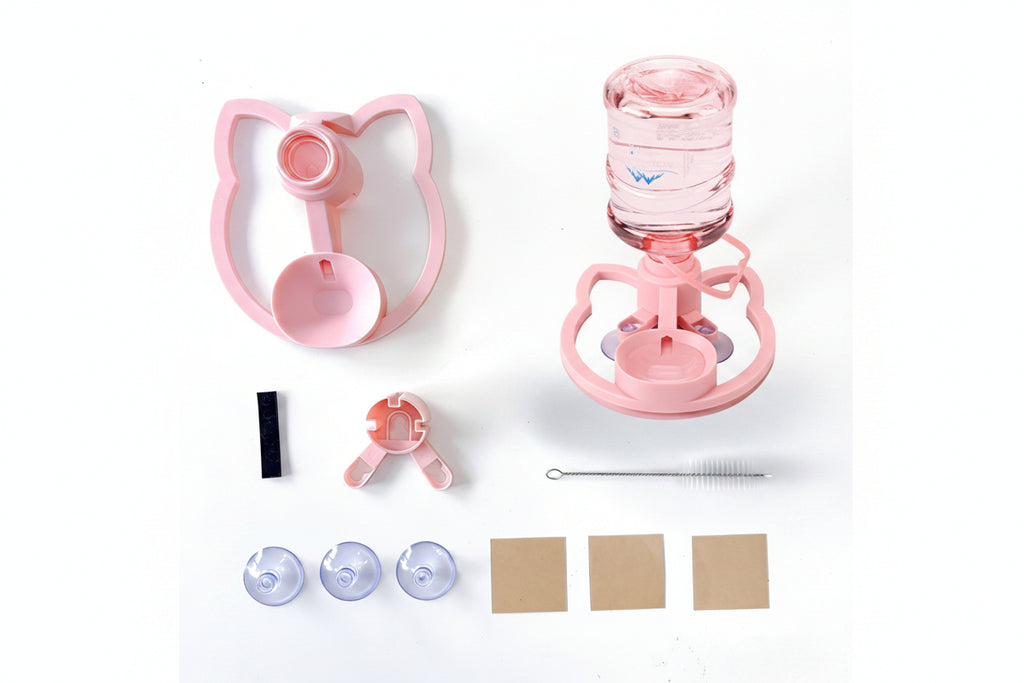 Pink PawHydrate gravity-fed cat water dispenser