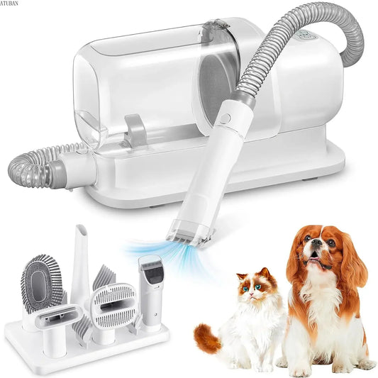 5 IN 1 Pet Grooming Vacuum Kit with 2.3L Capacity for Dog Hair Removal