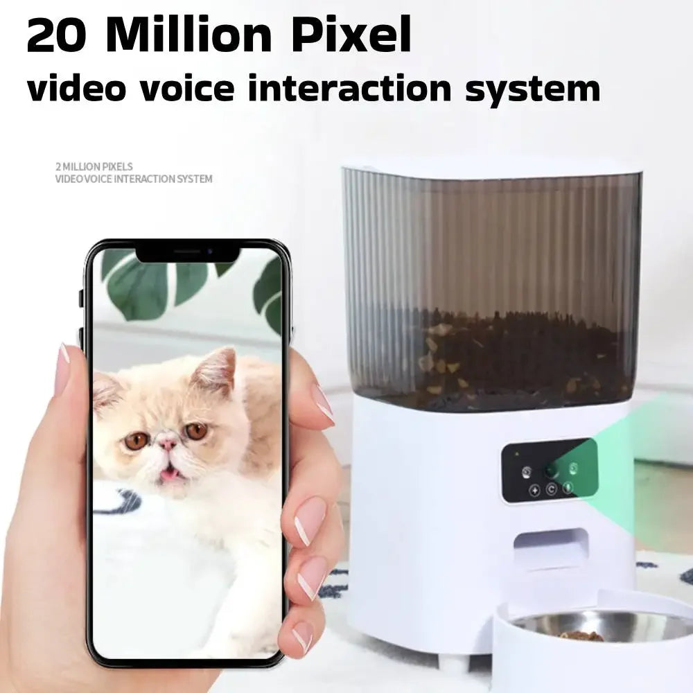 5L Smart WiFi Automatic Pet Feeder with Camera