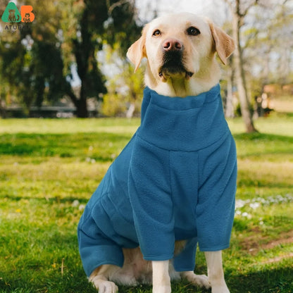 ATUBAN Soft Fleece Dog Winter Coat - Cozy Pullover Pajamas & Windproof Jacket