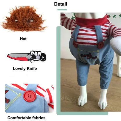 Halloween Pet Dagger Costume - Funny Outfit for Cats & Dogs