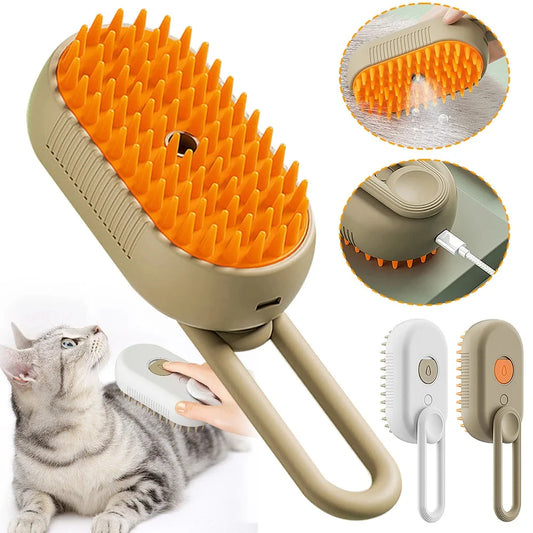 FLOOR GUARD 3-in-1 Pet Steam Grooming Brush