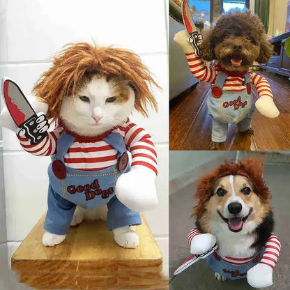 Halloween Pet Dagger Costume - Funny Outfit for Cats & Dogs