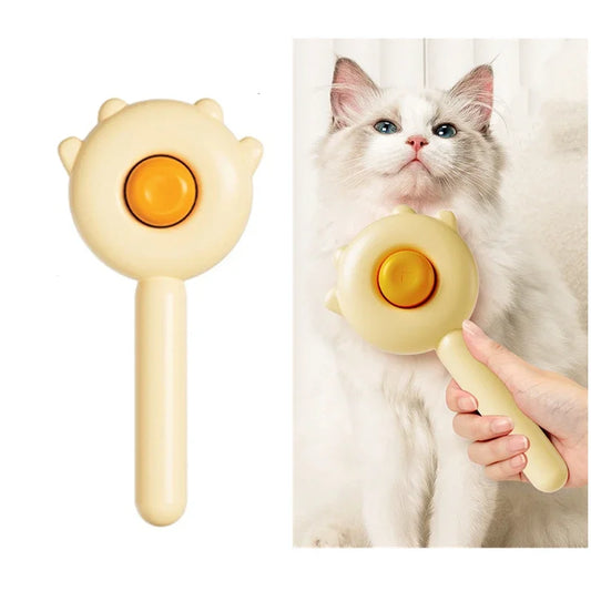 Self-Cleaning Slicker Brush for Cats - Pet Hair Removal Comb & Grooming Too