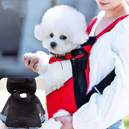 Breathable Pet Backpack Carrier - Adjustable, Four-Legged Support for Cats & Dogs