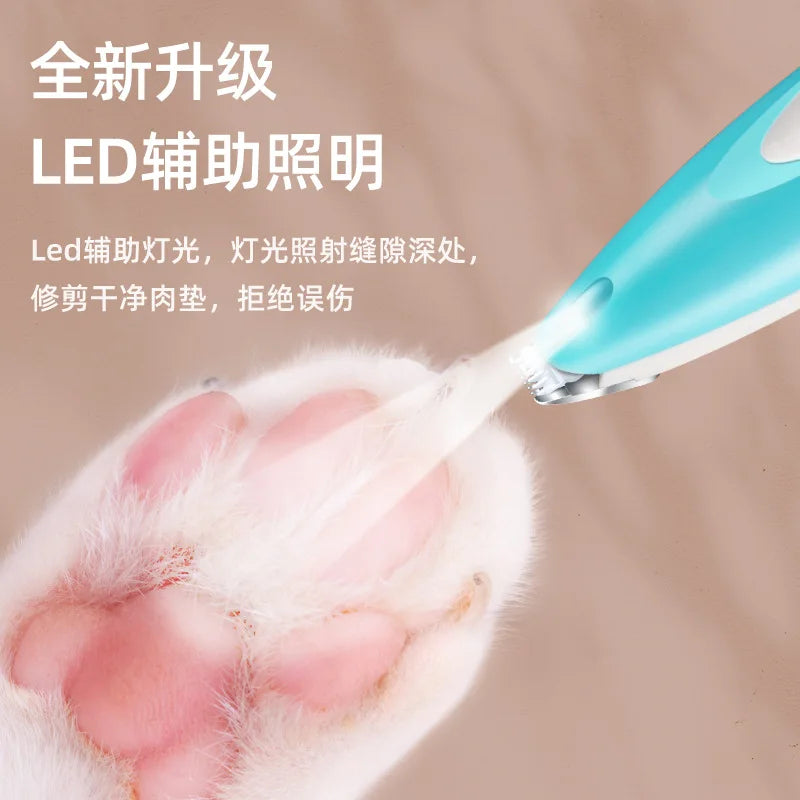 Professional Pet Electric Hair Trimmer - Dog & Cat Grooming Shaver with LED Light & Maintenance Oil