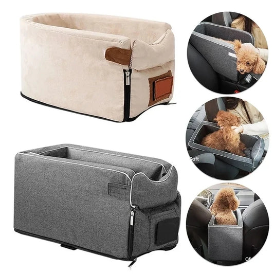 Car Central Dog Car Seat Bed - Portable Carrier for Small Dogs & Cats