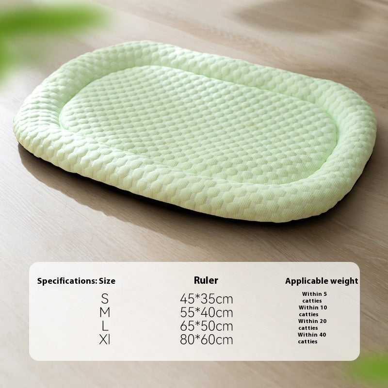 Orthopedic green cloud-soft pet bed designed for joint support.