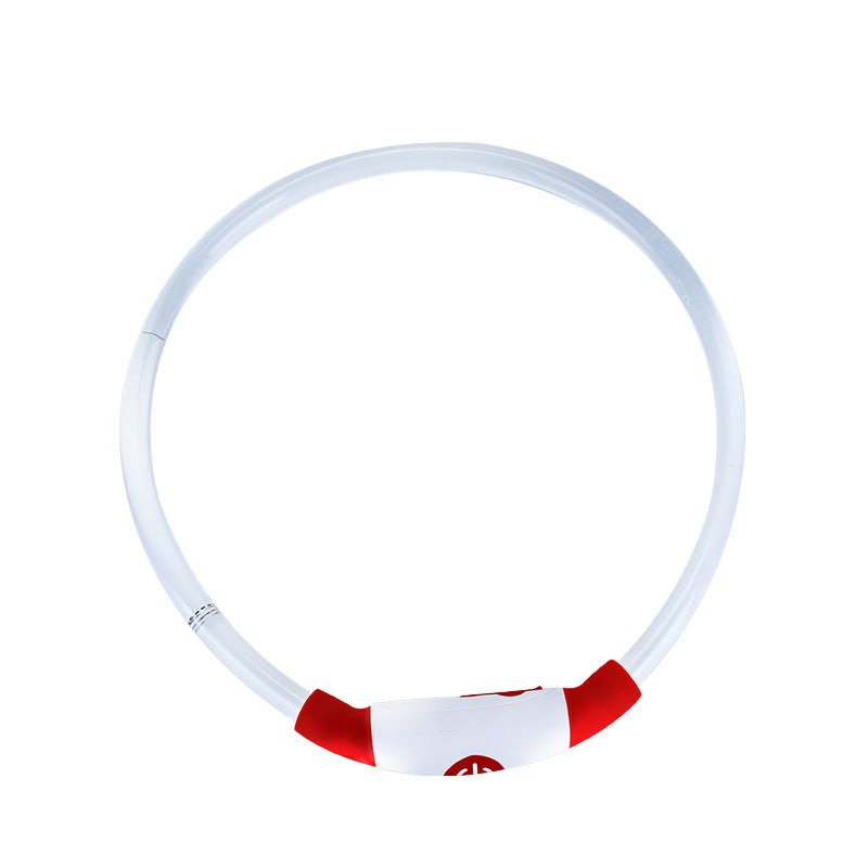 Orange PawGlow™ USB rechargeable LED dog collar for improved nighttime safety