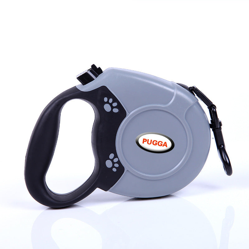Red PawLead™ retractable dog leash featuring a strong nylon lead and ergonomic grip.