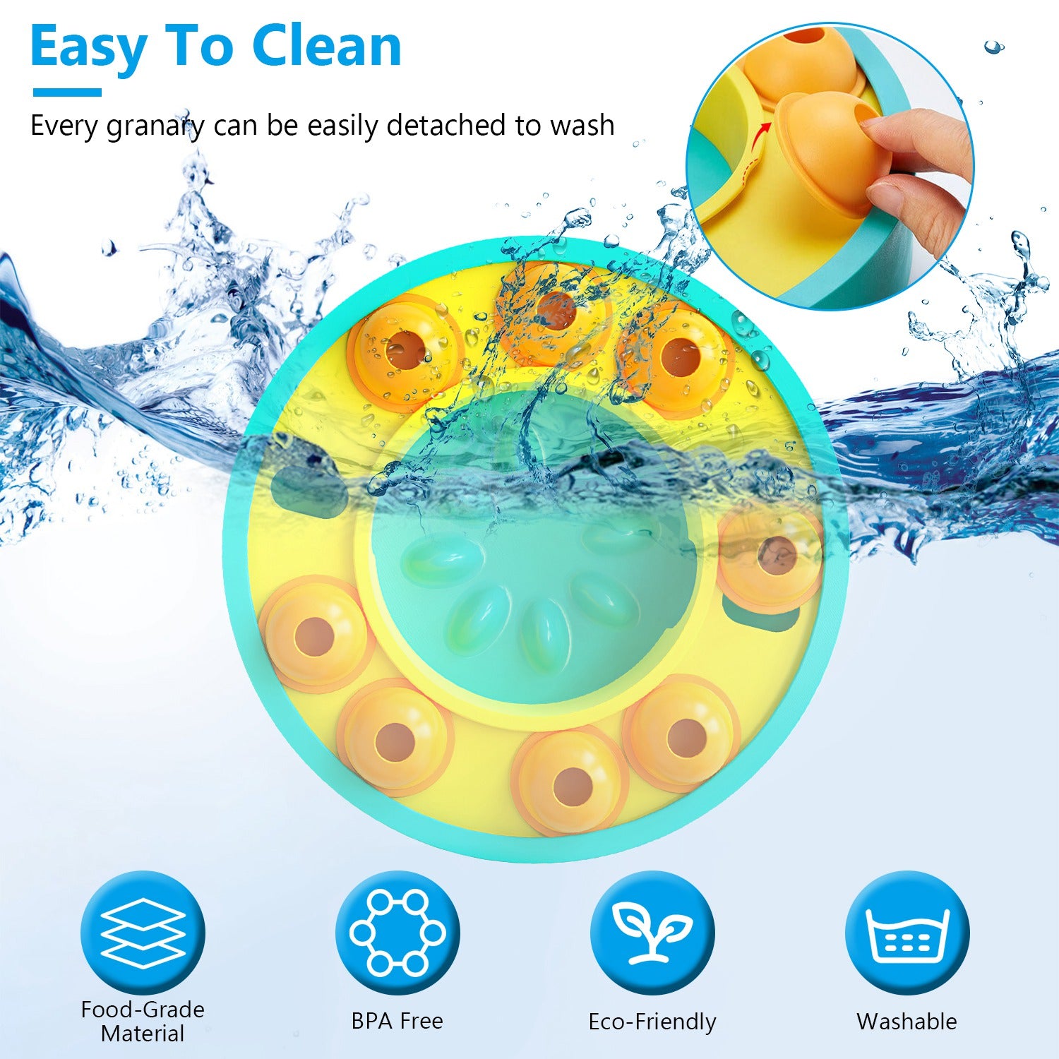 Easy-to-clean PawPuzzle™ interactive dog slow feeder bowl