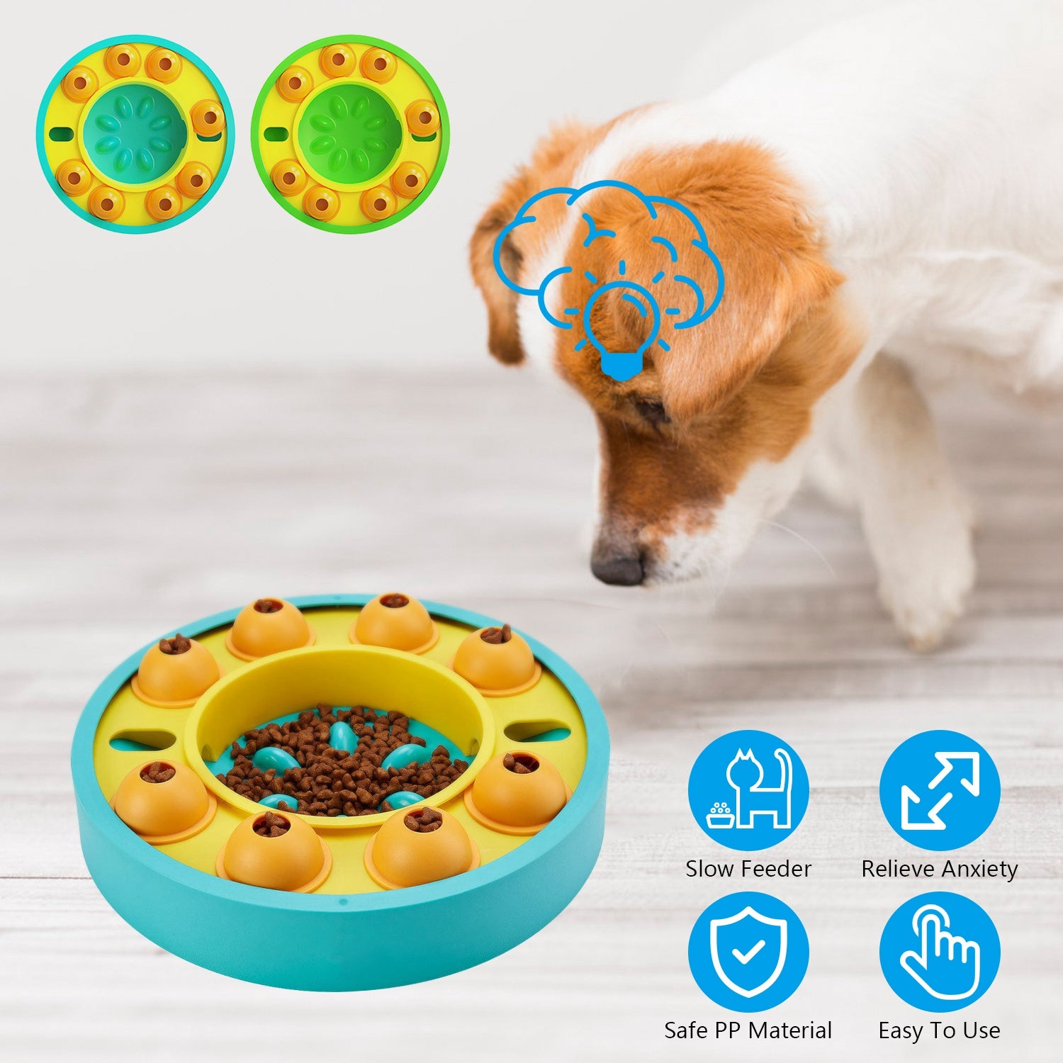 PawPuzzle™ interactive slow feeder bowl for dogs with puzzle feeding design