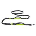 Green PawRun™ adjustable hands-free nylon dog jogging leash